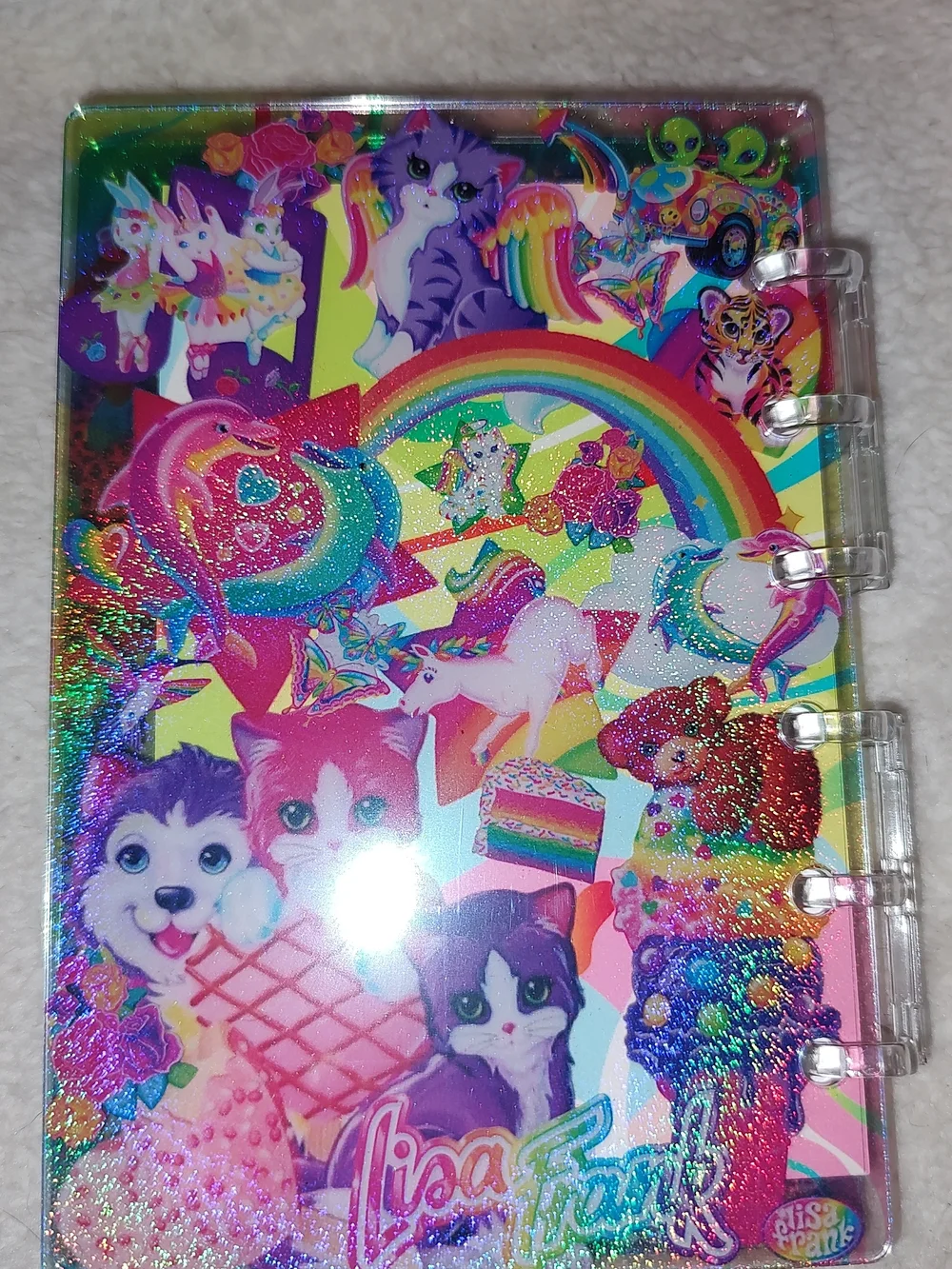 Lisa Frank Rainbow Sticker Journal - Colorful Multicolor Home Office Accessory